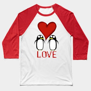 Penguin Love Baseball T-Shirt